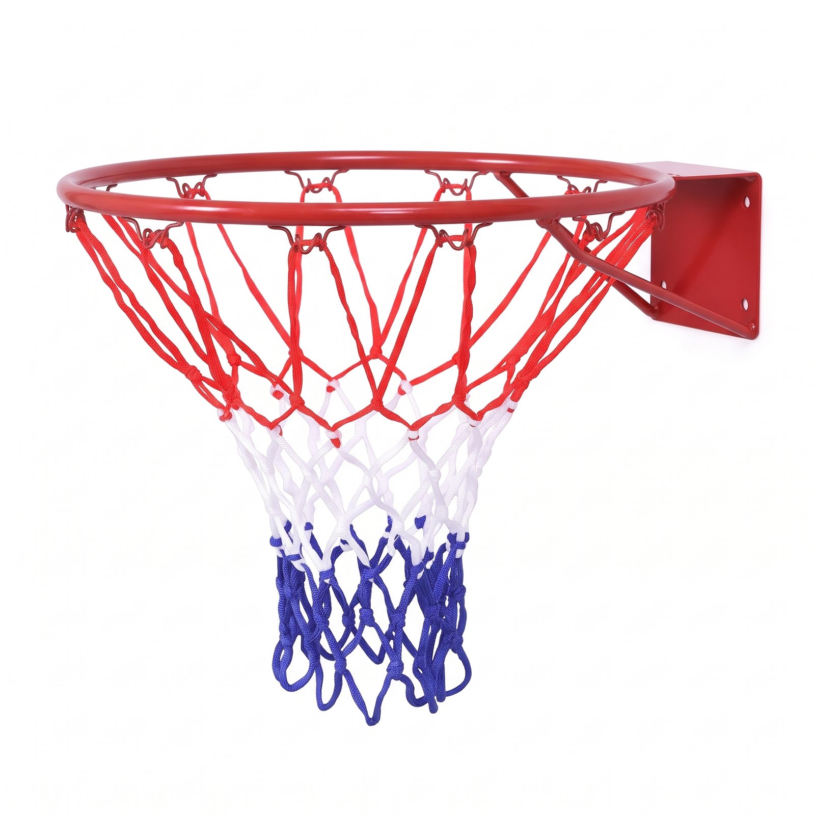 Wall Mounted Basketball Hoop with Net - Red Steel Rim for Indoor & Outdoor Practice - Image 6