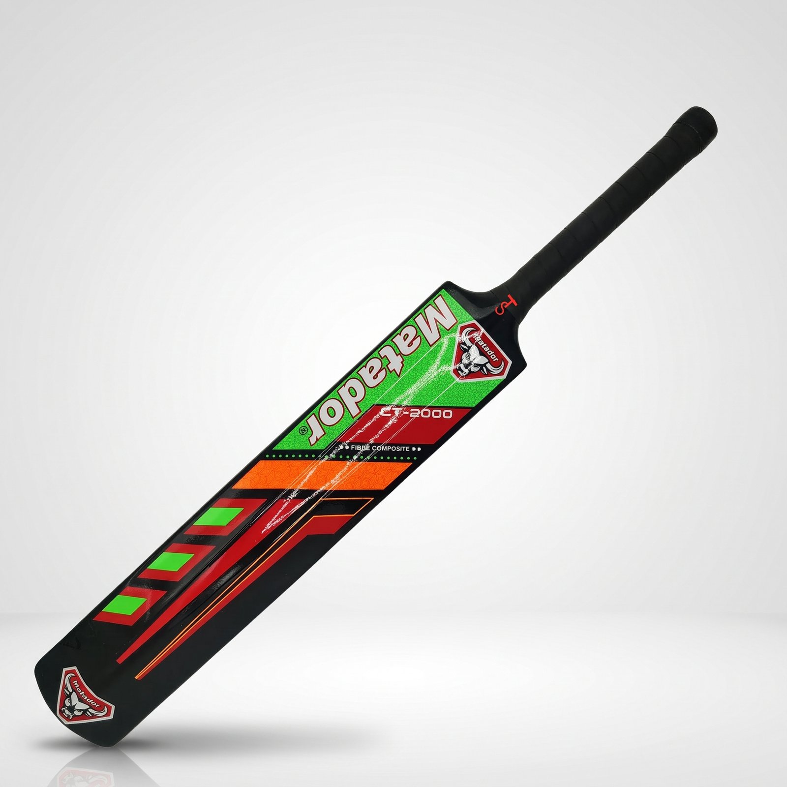 Matador CT-2000 Fibre Composite Cricket Bat - Black, Green & Red Hard Tape Ball Bat - Image 3